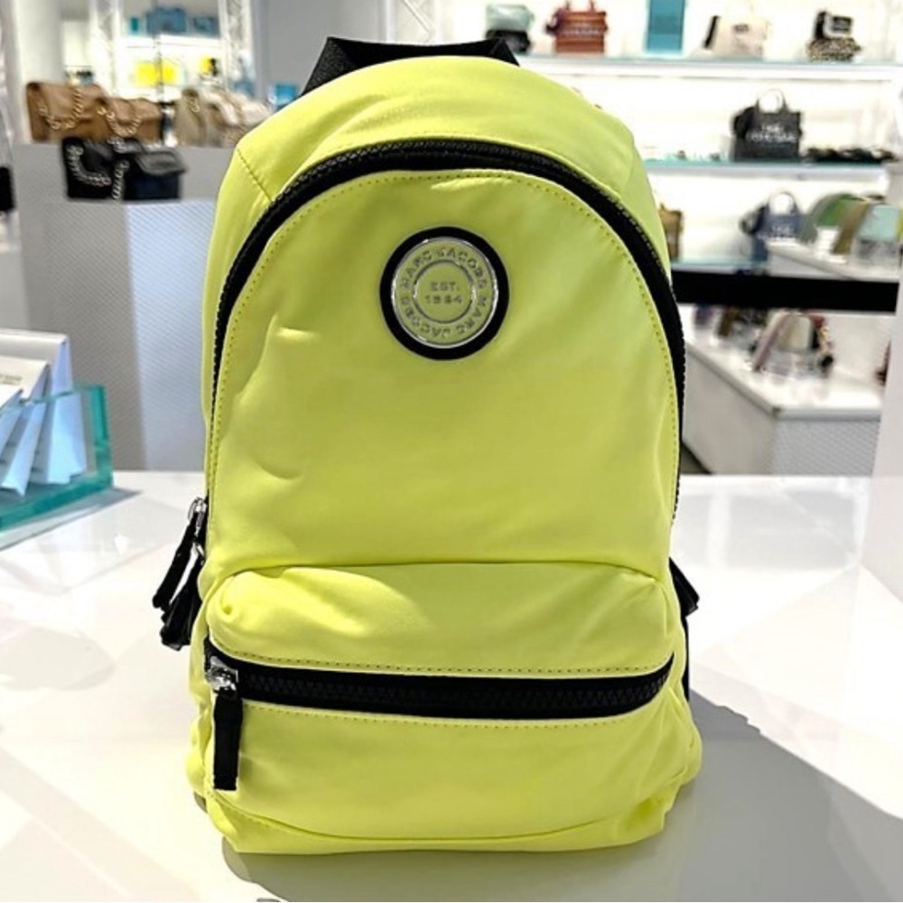 Marc Jacobs Neon Yellow Mini Backpack, new without tags